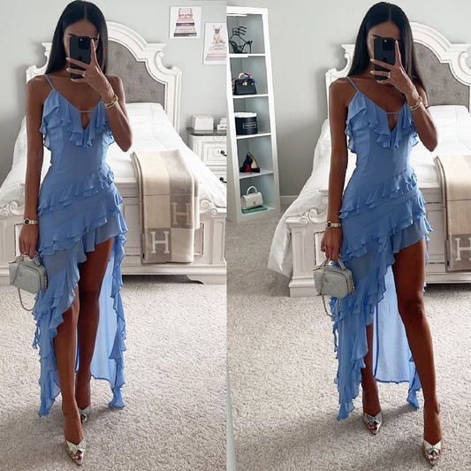 2024 Sexy halter solid color dress gown——	💝BUY 2 FREE SHIPPING
