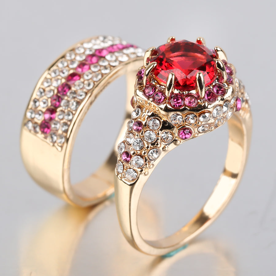 Fashion Luxury Princess Ring Cubic Zircon Bridal Marriage Elegant Accessories Brilliant Rings