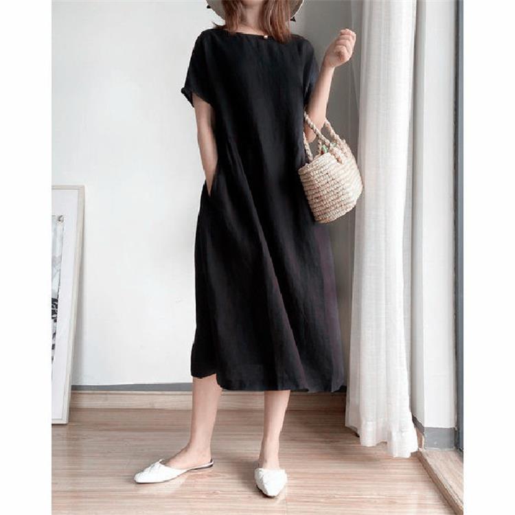 Japanese Style Linen Cotton Dress(50%OFF)