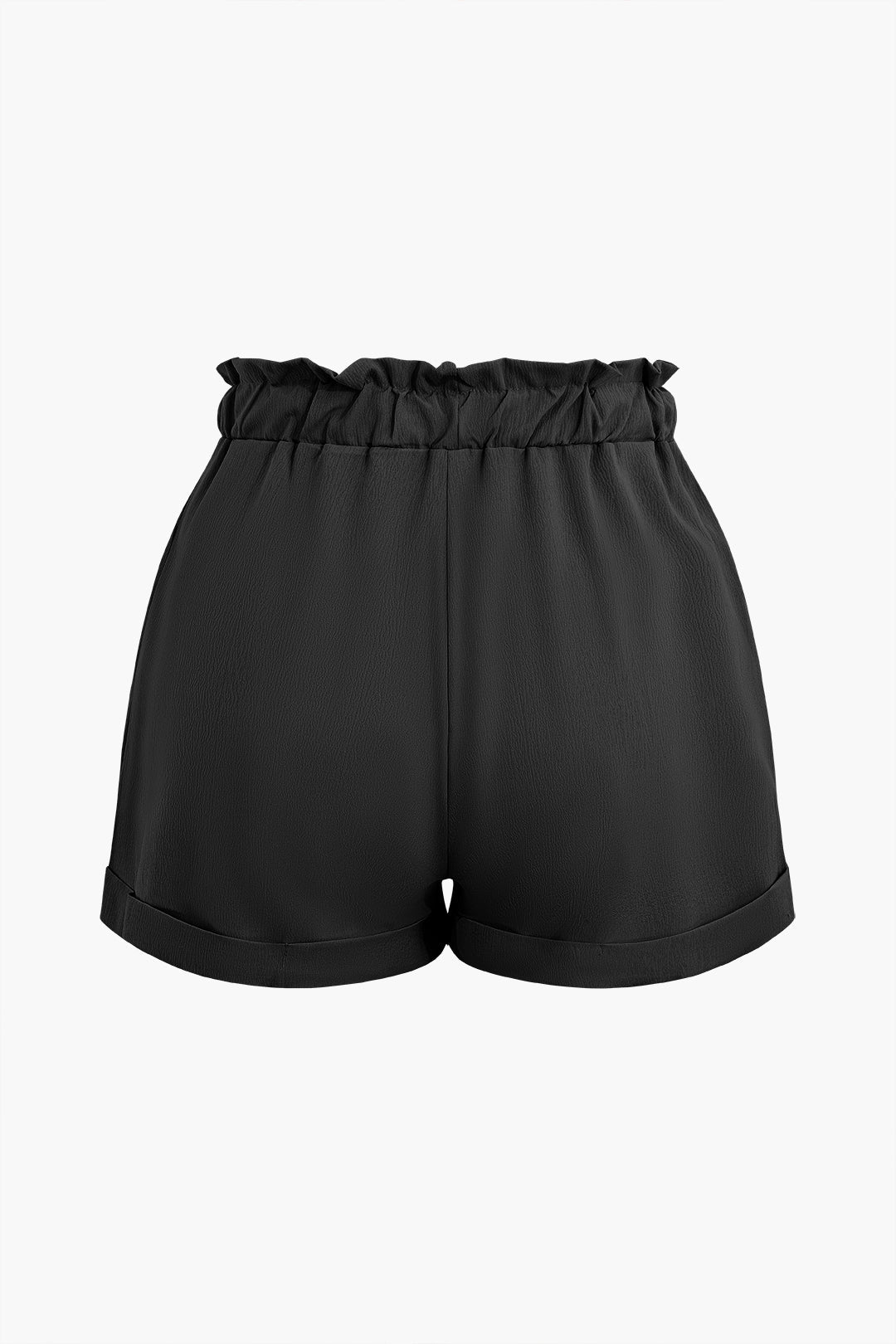 Drawstring Rolled Hem Shorts