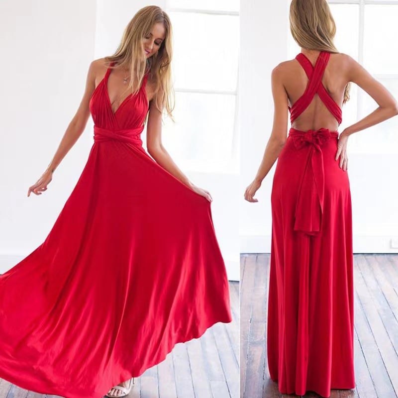 Versatile and Sexy Strap Wrap Dress - Bridesmaid Dress (Buy 2 free shipping)