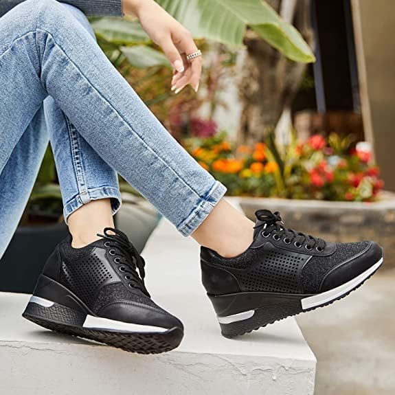 High Heeld Wedge Sneakers For Women