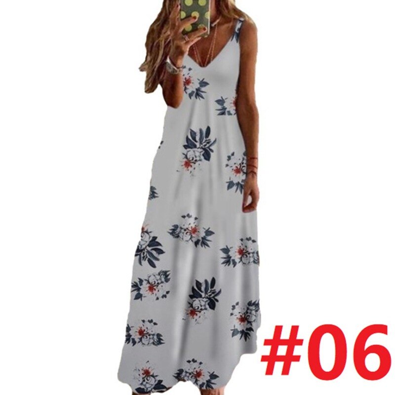 Women's Summer Dresses - Sleeveless Halter Backless Solid Color Beach Long Dresses