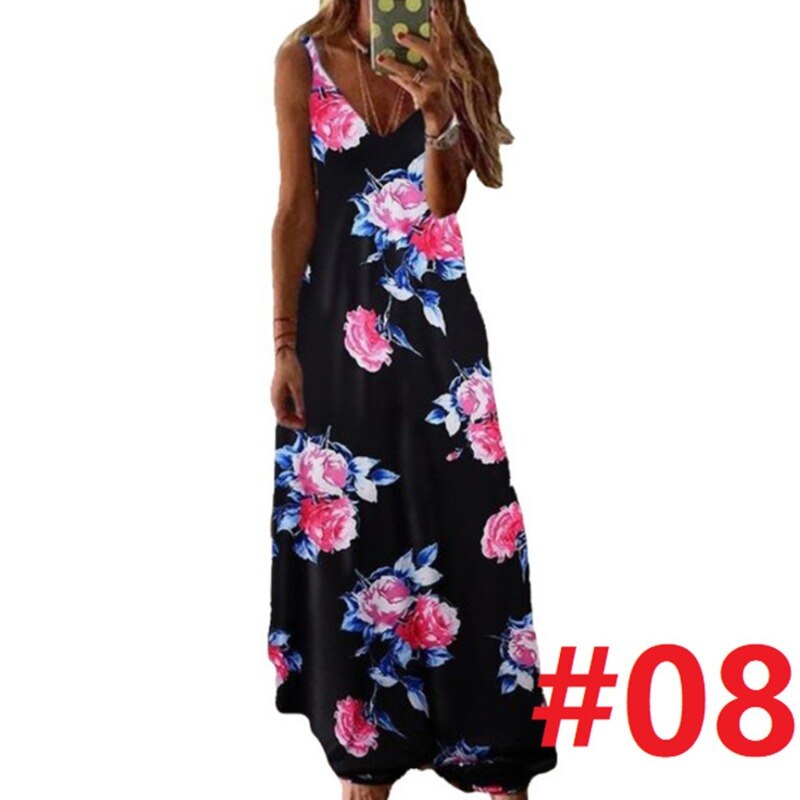 Women's Summer Dresses - Sleeveless Halter Backless Solid Color Beach Long Dresses