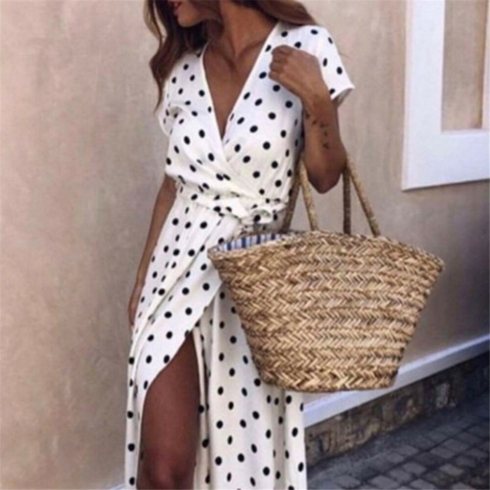 Women's Summer Dresses - Sleeveless Halter Backless Solid Color Beach Long Dresses