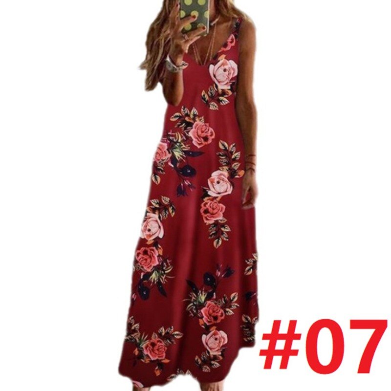 Women's Summer Dresses - Sleeveless Halter Backless Solid Color Beach Long Dresses