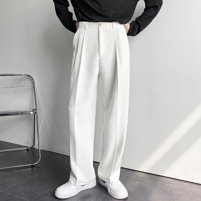 SPRING SUMMER ICE SILK STRAIGHT LEG PANTS