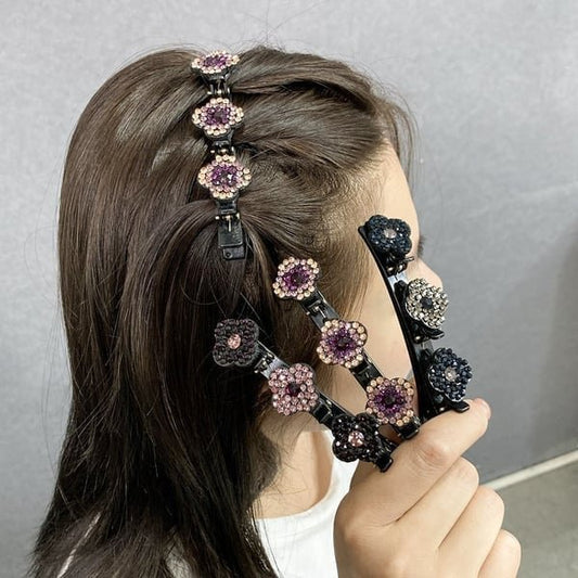 Shiny Crystal Braided Hair Clip