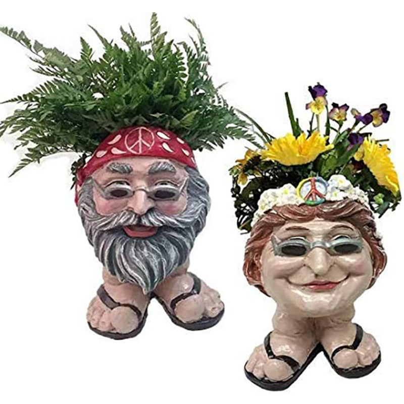 (Gardening Upgrades)MUGGLY'S THE FACE STATUE PLANTER