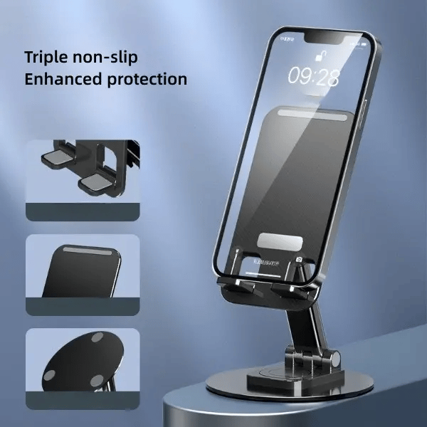 Folding computer phone holder in aluminium alloy