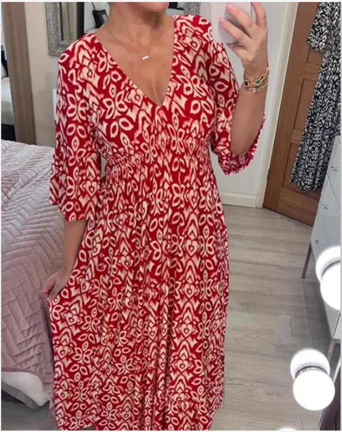 🔥LAST DAY 70% OFF🔥V-neck floral dress