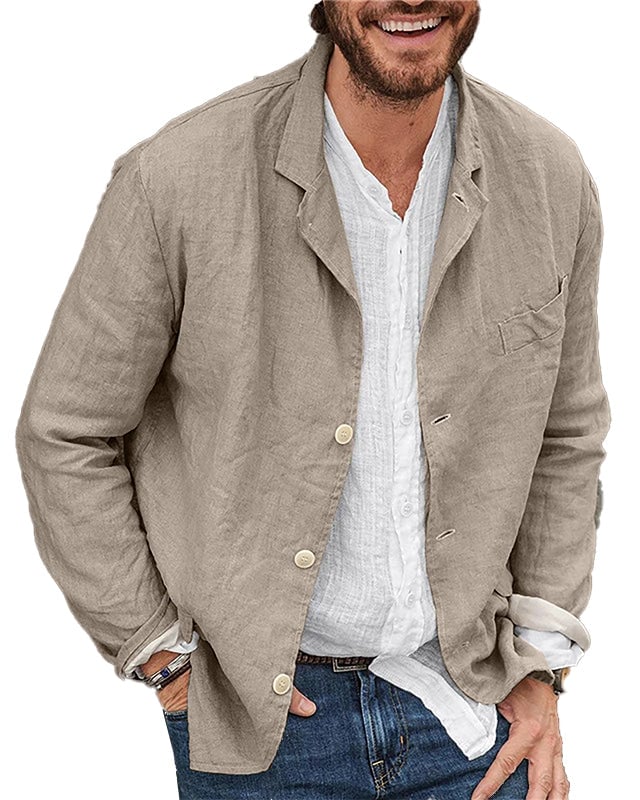 Men's Daily Casual Loose Cotton Linen Coat-Buy 2 Free Shipping