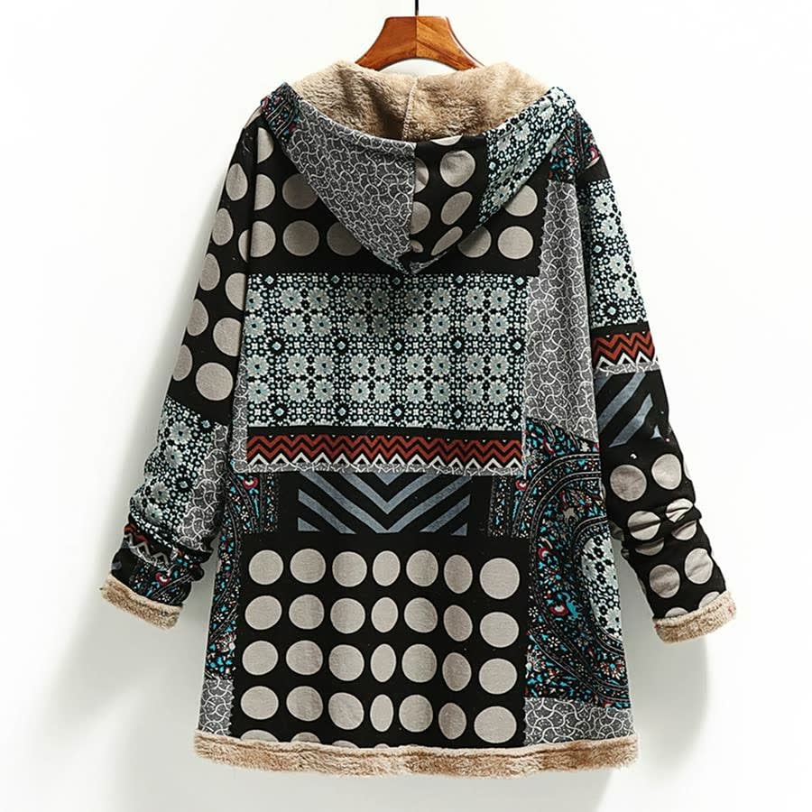 Hooded Wool Vintage Women's Jacket