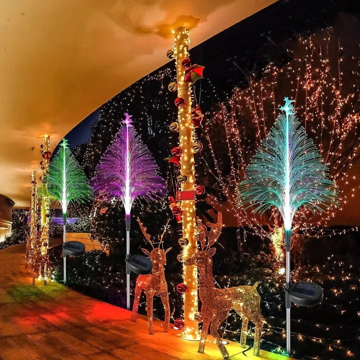 🔥Christmas Promotion 49% off - 🎄7 Color Changing Solar Christmas Trees Lights🎄