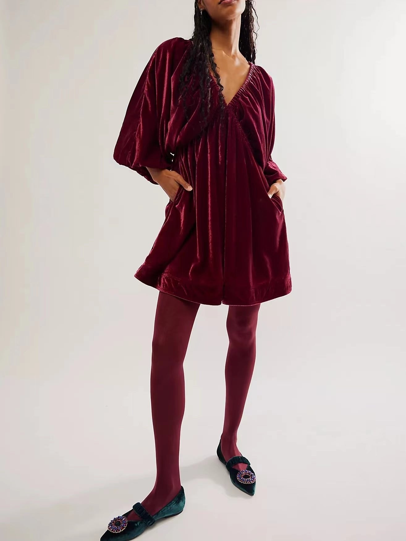 🎄🎁 Christmas Promotion 49% OFF - Portia Velvet Mini Dress