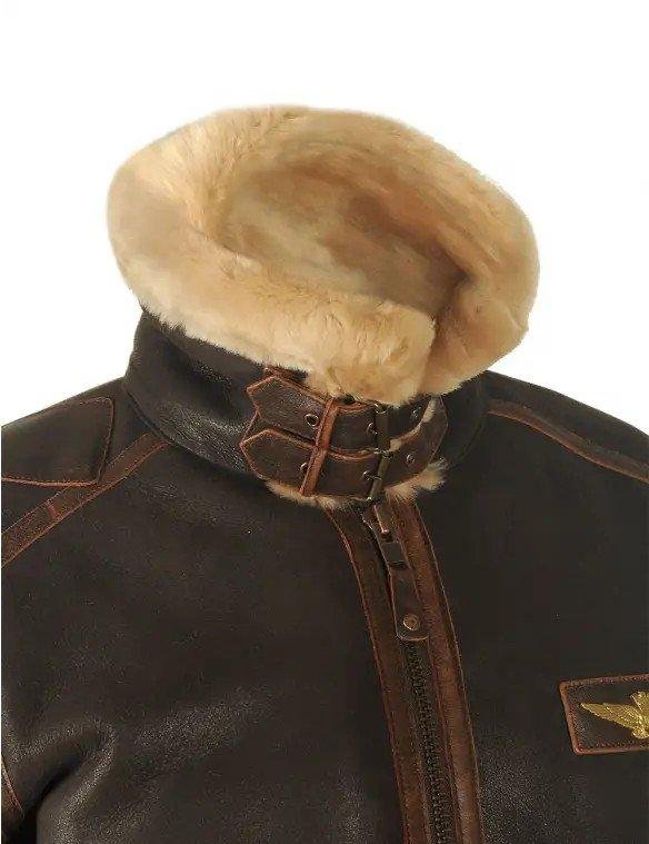 Pilot leather jacket-made of sheepskin