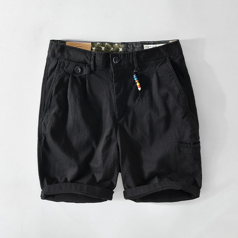 Men's Solid Color Cotton Casual  Islander Shorts