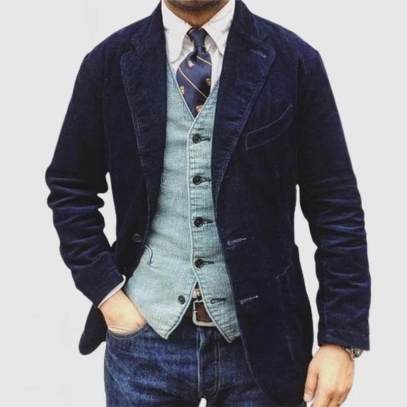 Men's Vintage Corduroy Lapel Jacket【Free shipping】