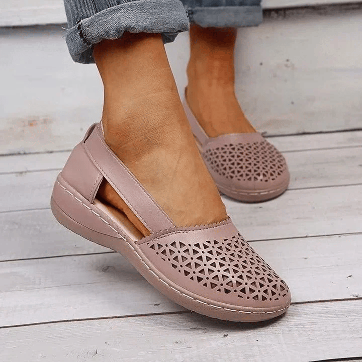 SUMMER SALE 🔥Women Wedges Orthopedic Hollow Out PU Summer Vintage Sandals