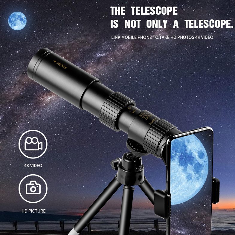 4K 10-300X40mm Super Telephoto Zoom Monocular Telescope