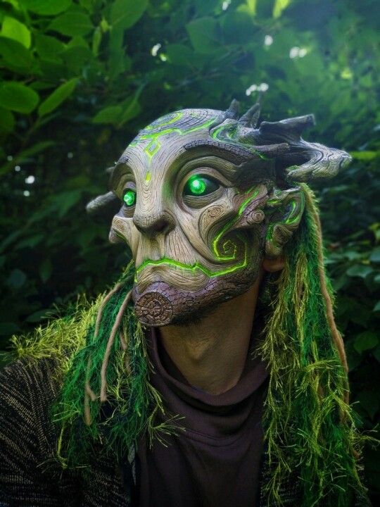 Green Man Forest Spirit Mask Costume Accessories Masks