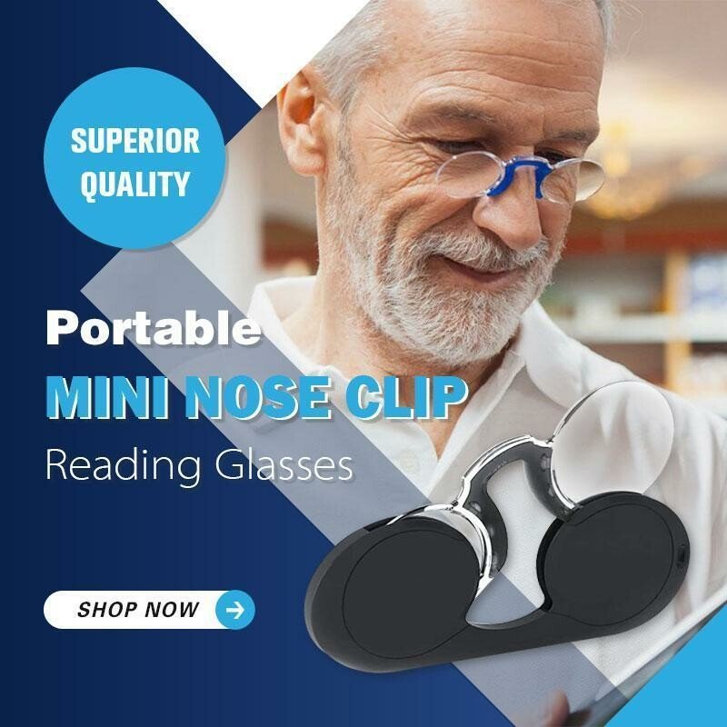 🔥Hot Sale🔥Portable Mini Nose Clip Reading Glasses