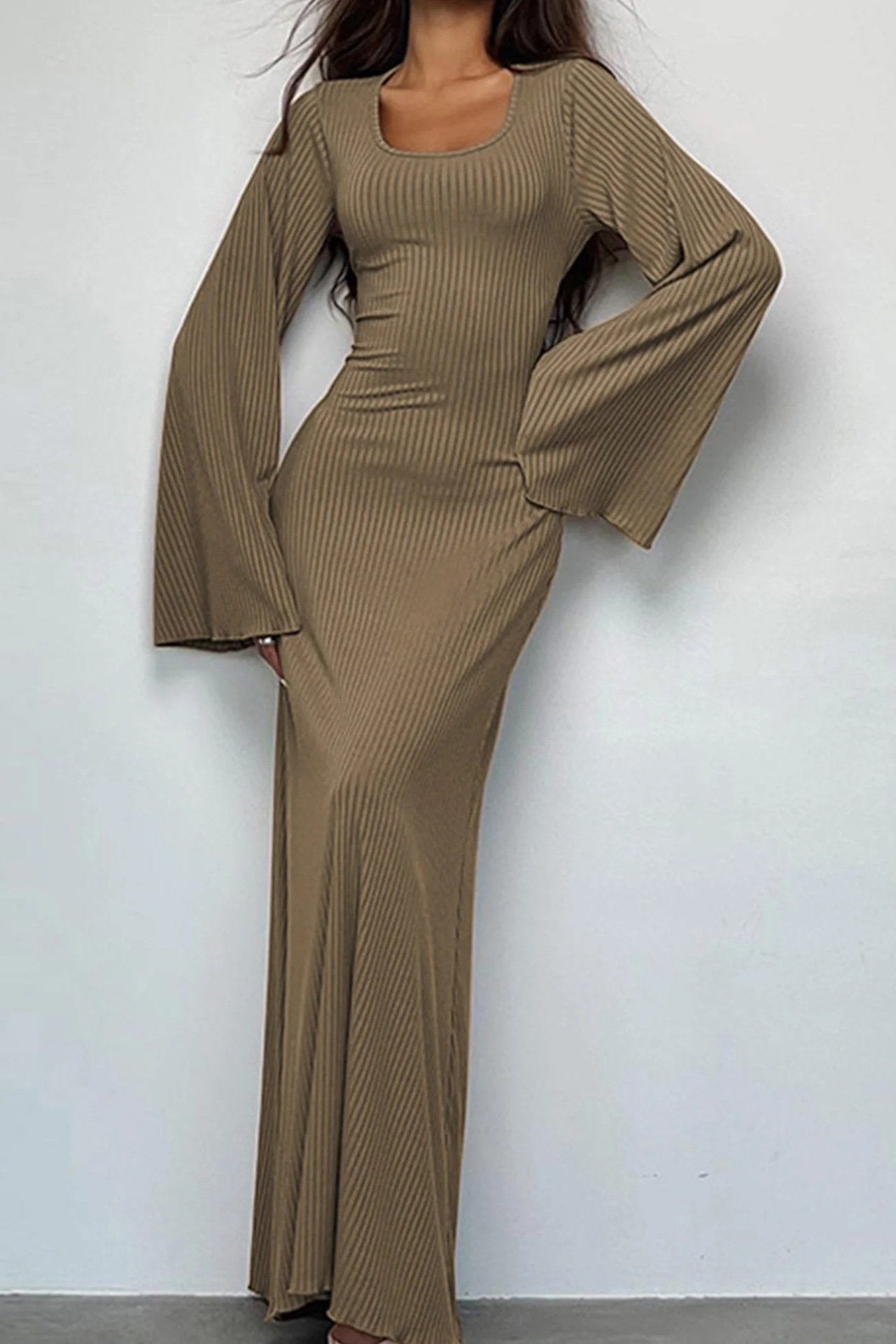 Long Sleeve Split Loose Casual Dress (Buy 2 Free Shipping)