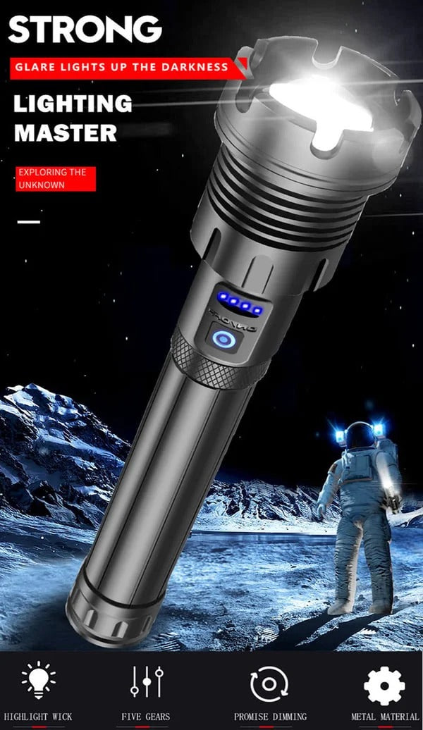 🔥LAST DAY SALE 49% OFF🔥 - LED Rechargeable Tactical Laser Flashlight High Lumens-Buy 2 Free Shipping