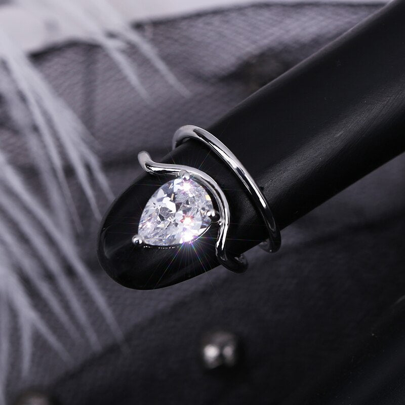 Gothic Metal Line Thin Nail Rings for Women Daily Fingertip Protective Cover Trendy Ring