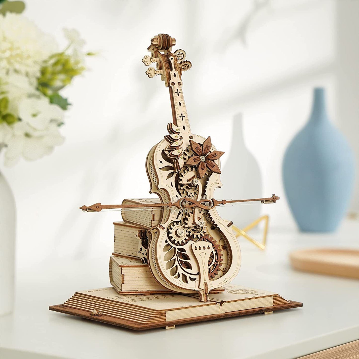 DIY Wooden Cello, Self Playing Musical Instrument, Magic Music Box, Cool Gift Ideas