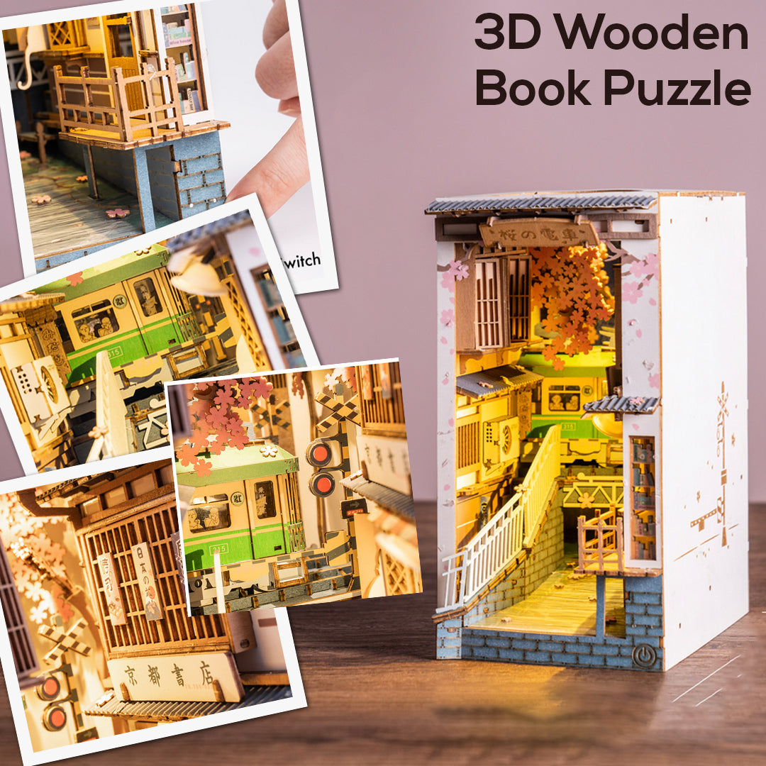 3D Wooden Book Nook Puzzle