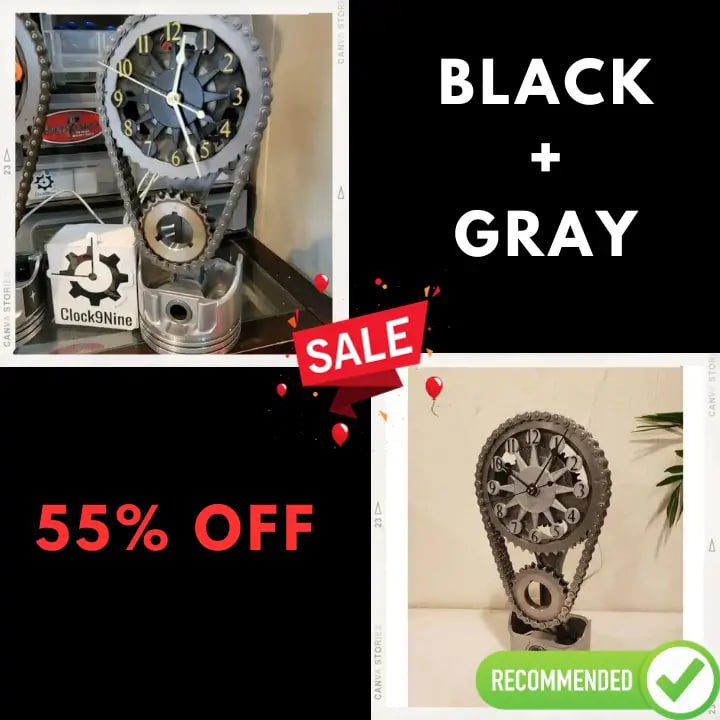 🎁Limited time pre-sale 50% OFF🔥MOTORIZED ROTATING CHAIN CLOCK