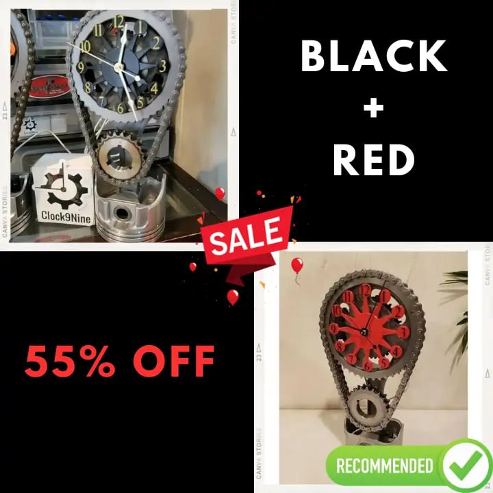 🎁Limited time pre-sale 50% OFF🔥MOTORIZED ROTATING CHAIN CLOCK