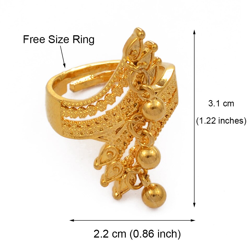 Ethiopian Gold Color Wedding Gifts African Ring – fishyoyo.com